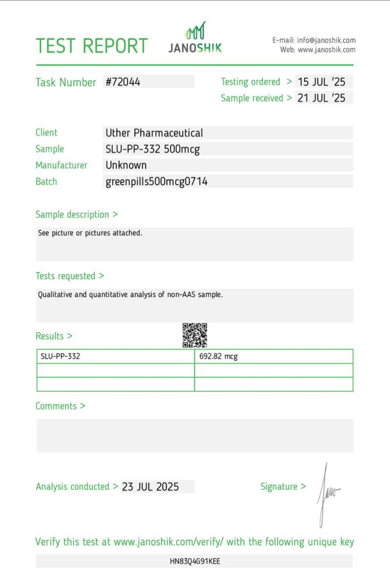 SLU-PP-332 5Mg