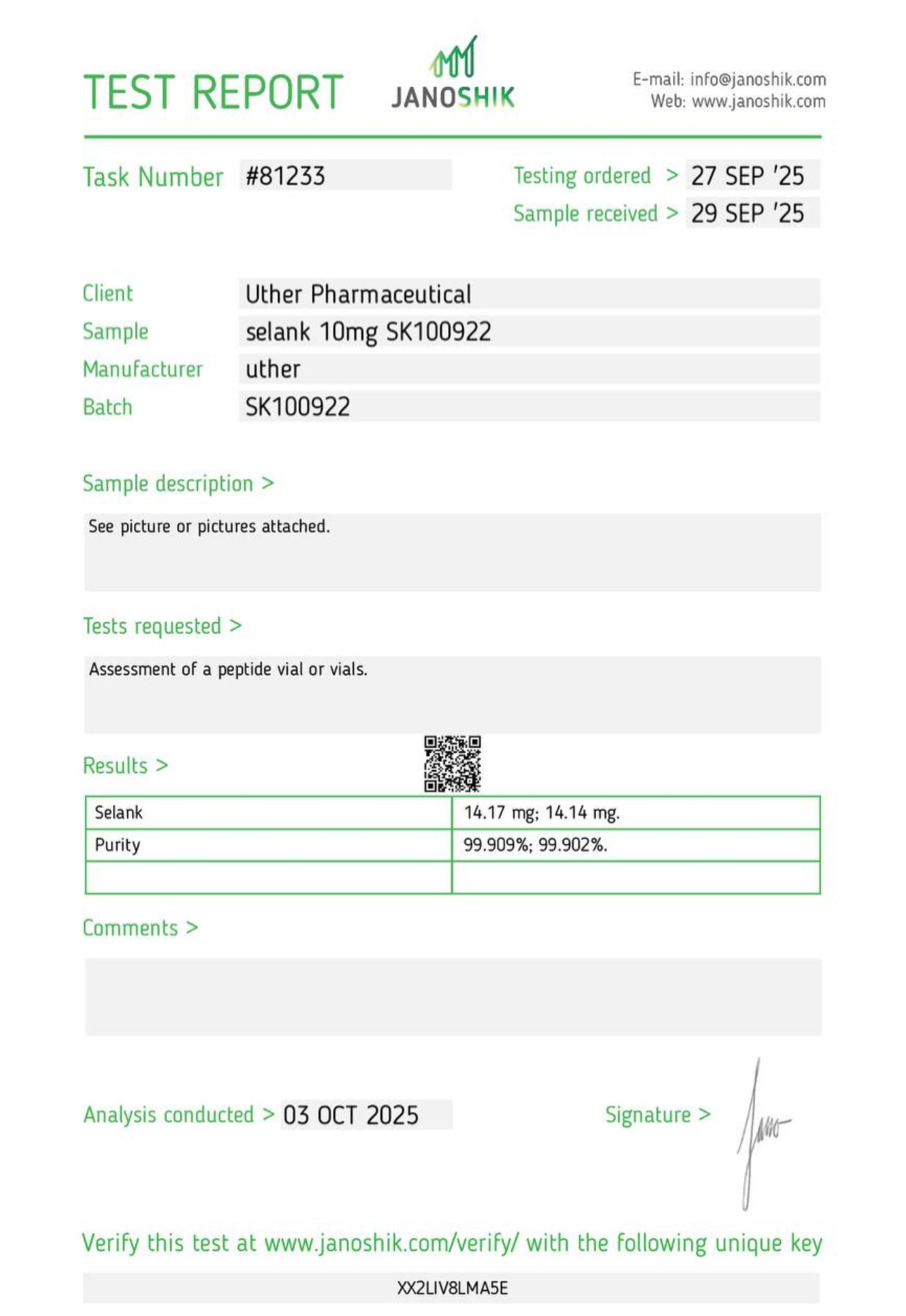 Selank 10MG